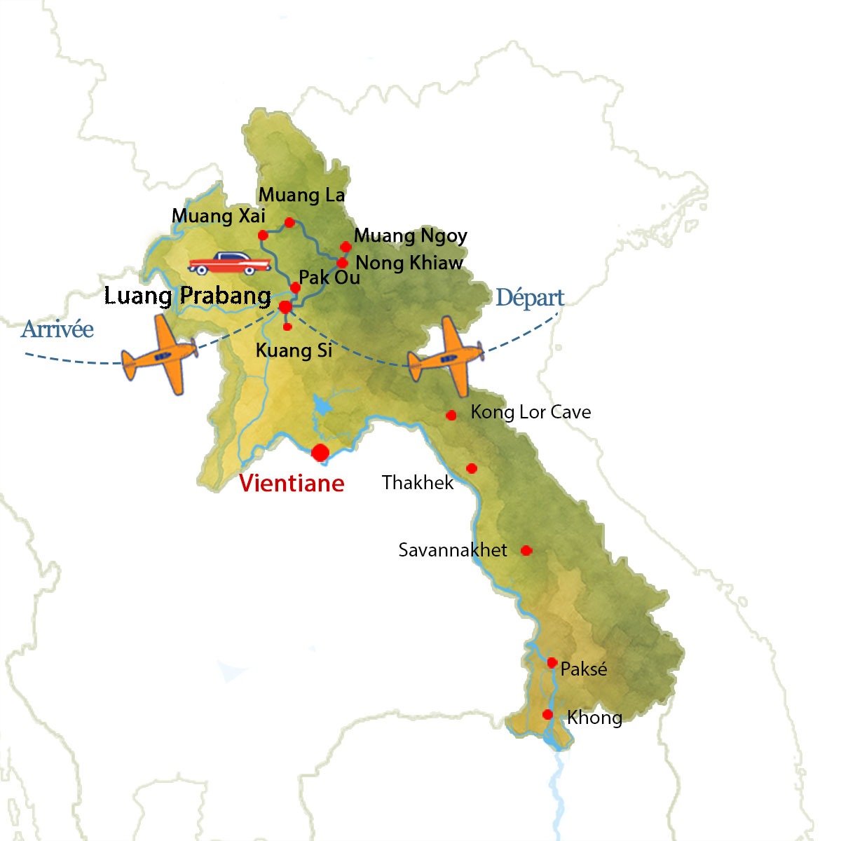 Voyage en famille au Laos : circuit nature & villages authentiques